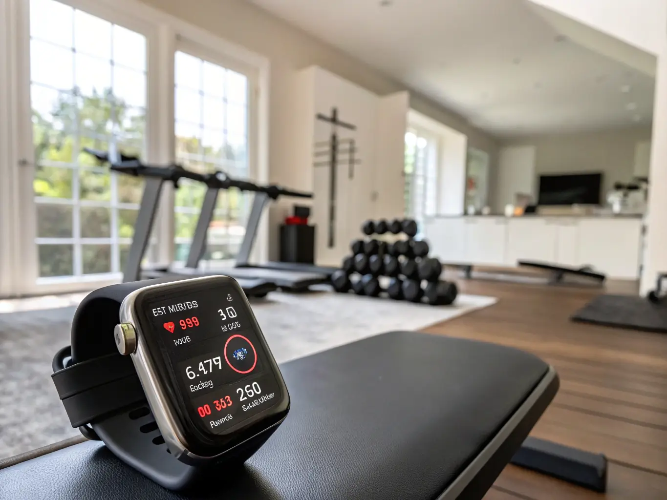 An image showing a person using a fitness tracker and a smartphone app to monitor their health data, highlighting the use of digital health tools.